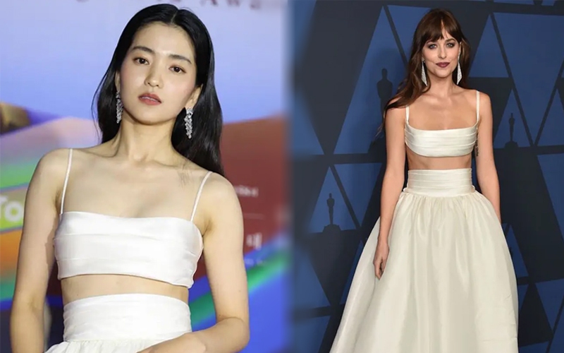 Kim Tae Ri hóa cô dâu trên thảm đỏ Baeksang 2022, đụng hàng với mỹ nhân Hollywood và còn thay đổi chi tiết váy để tránh thị phi
