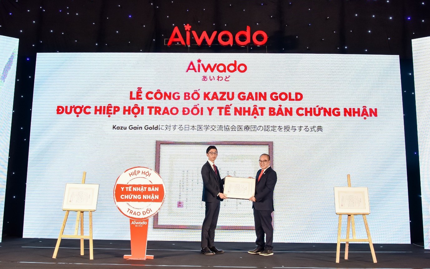 Sữa mát tăng cân Kazu Gain Gold của Aiwado nhận được chứng nhận của Nhật Bản