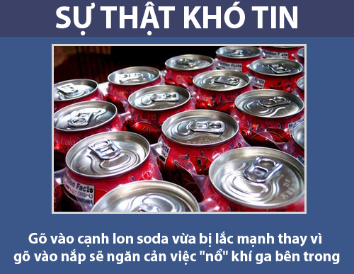 Cách làm lon soda không bị &quot;nổ&quot;