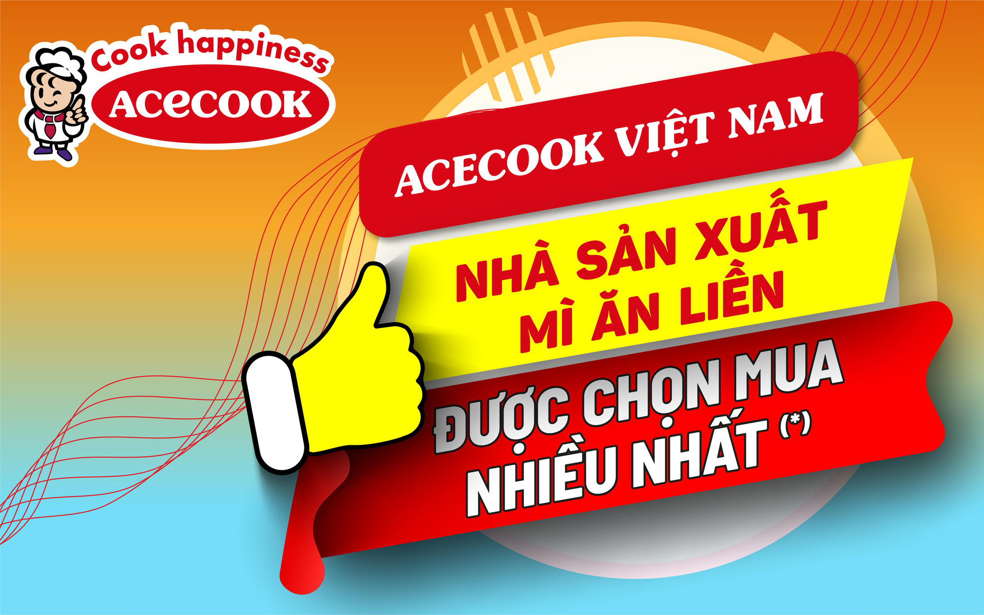 “Nhà sản xuất mì ăn liền được chọn mua nhiều nhất” thuộc về Acecook Việt Nam - công ty gắn bó 25 năm với người tiêu dùng Việt