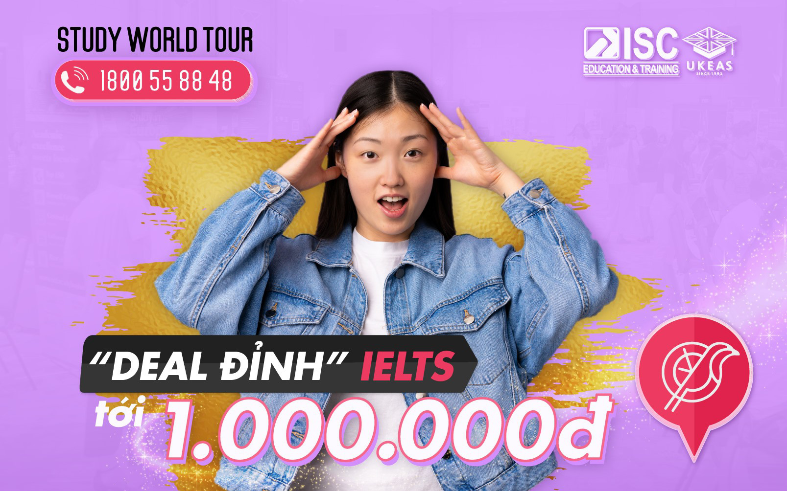 Tặng Voucher thi IELTS 1.000.000đ và săn học bổng tới 100% Anh, Úc, Canada tại triển lãm Study World Tour