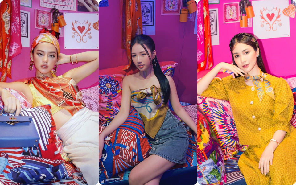 Tú Hảo, Hòa Minzy, Khánh Linh, Amee và dàn sao Sài thành nô nức check-in “Căn phòng hồng” tại cửa hàng Hermès