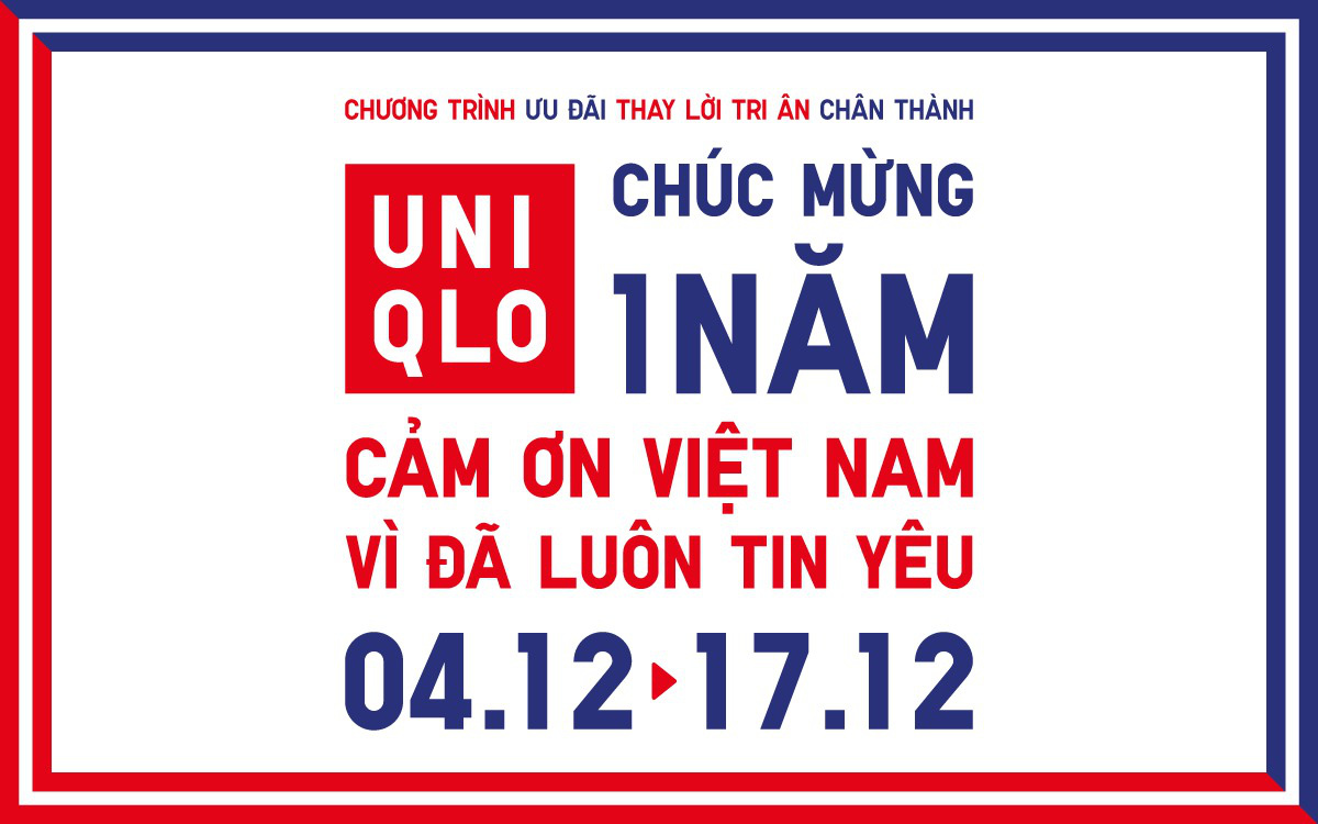 Hành trình 1 năm UNIQLO đồng hành cùng người tiêu dùng Việt Nam