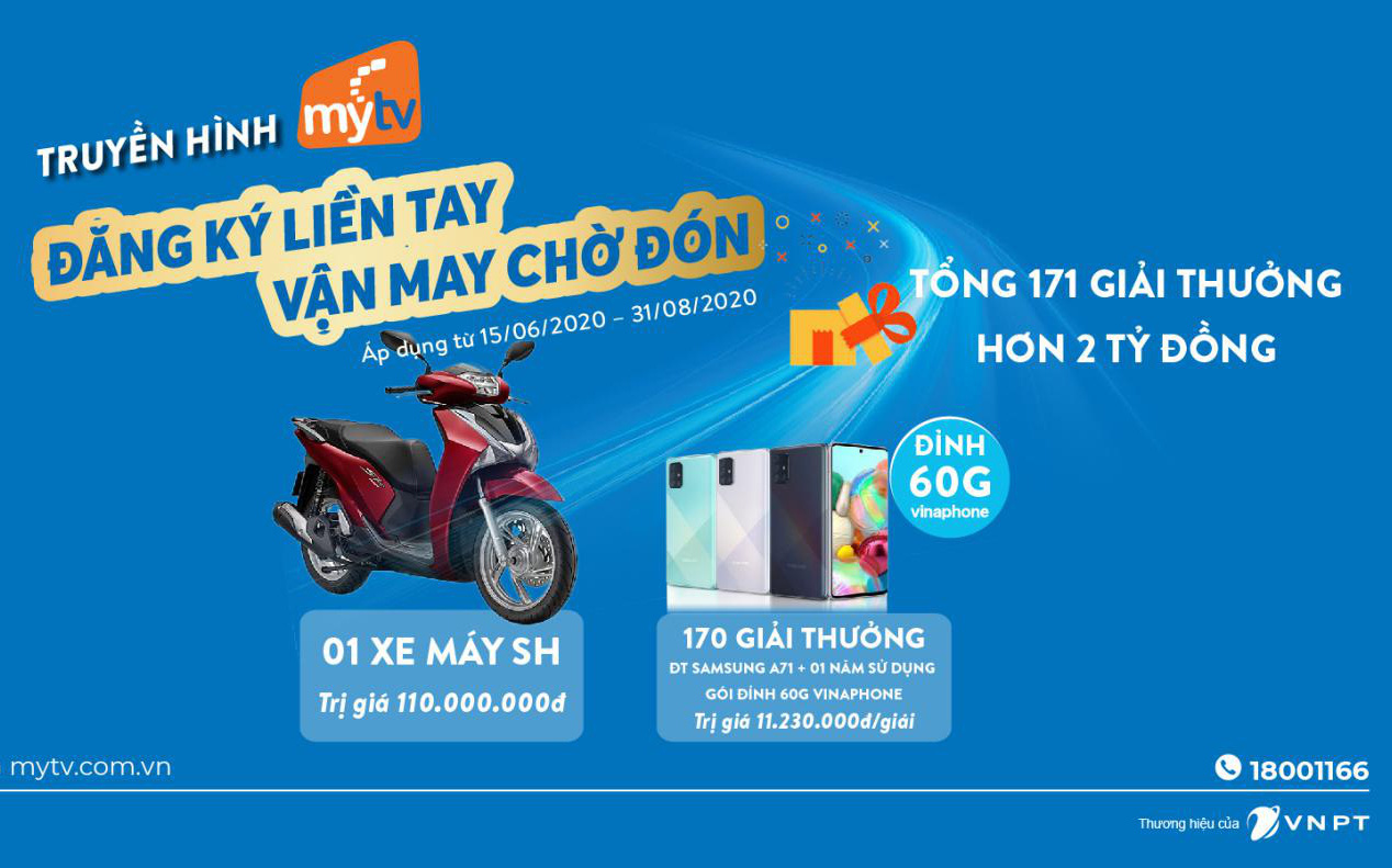 MyTV bùng nổ khuyến mãi hè với quà tặng hơn 2 tỷ đồng cho khách hàng mới