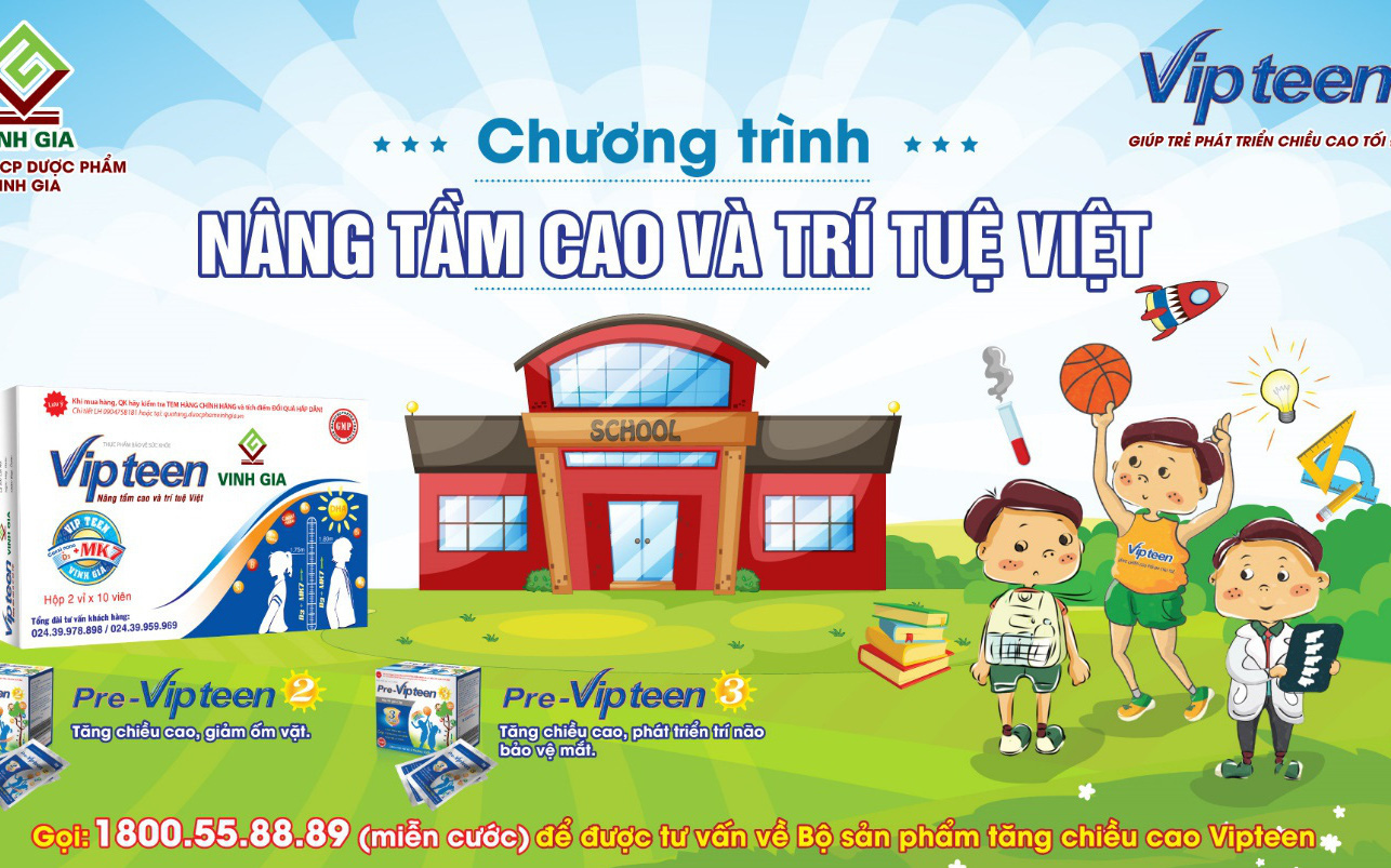 Dược phẩm Vinh Gia: Tổ chức Tư vấn tăng chiều cao cho học sinh phía Nam
