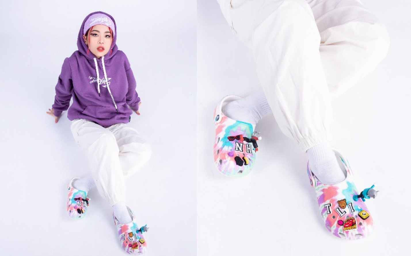 Tlinh đầy phong cách cùng phiên bản mới dòng Crocs Classic