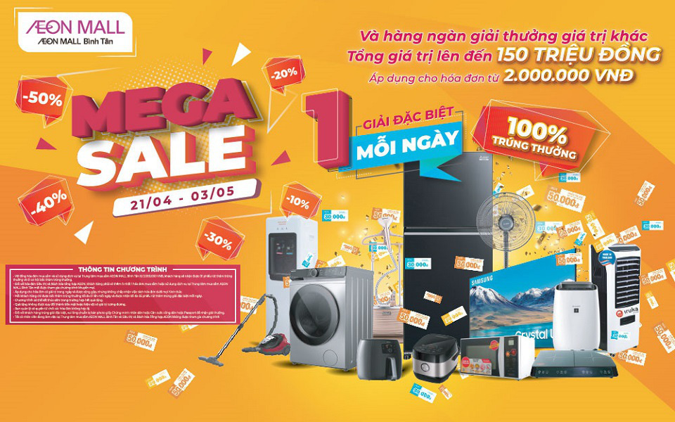 AEON MALL Bình Tân khuấy động mùa hè với Mega Sale &quot;đỉnh của chóp&quot;!