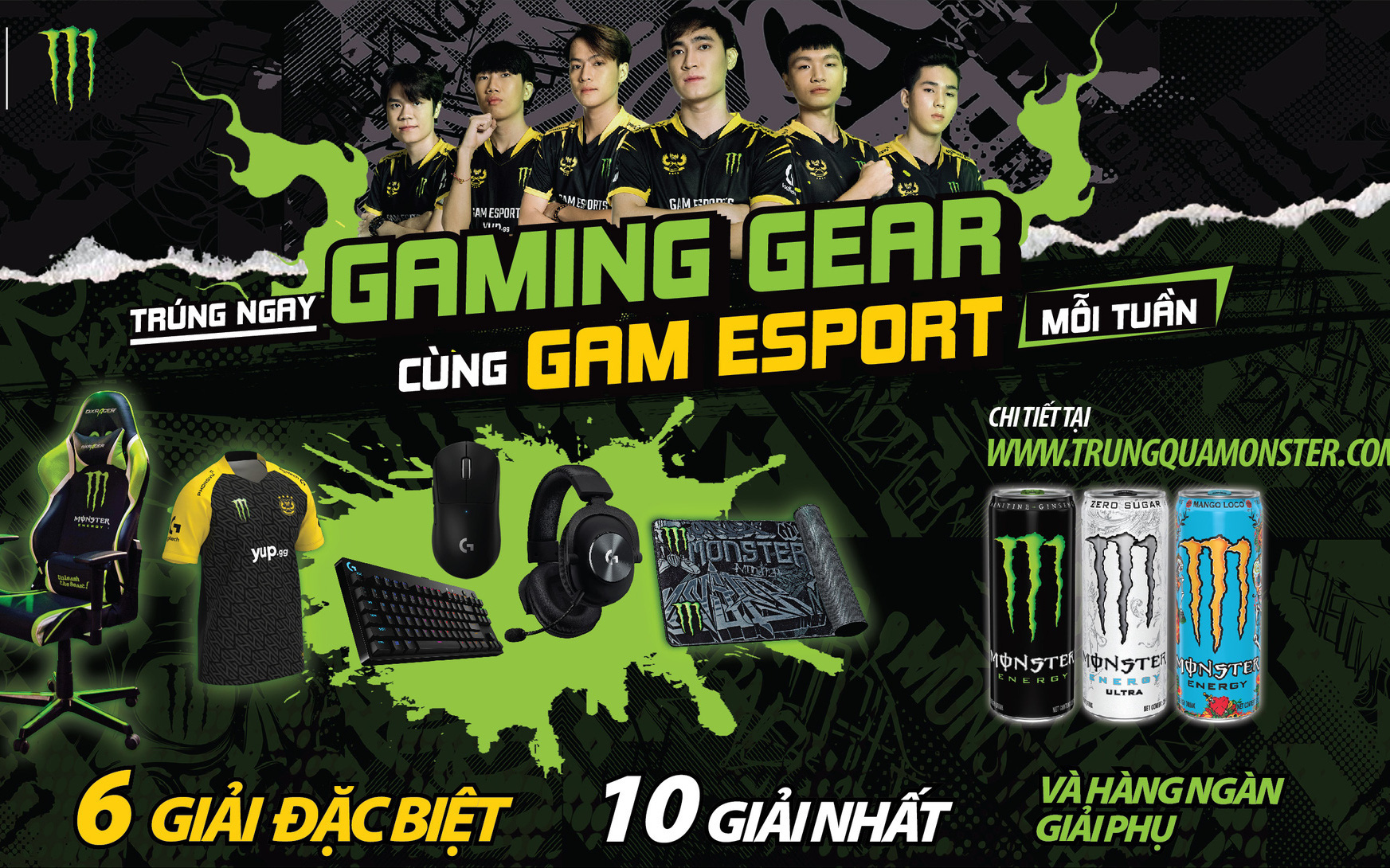 Chơi là trúng - Hàng loạt hot streamer đổ bộ vào cuộc săn 5.000 phần quà gaming cực hot từ Monster Energy