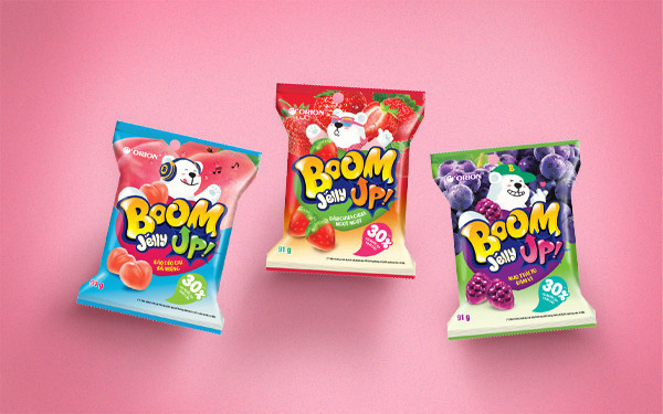 Kẹo dẻo &quot;Boom&quot; chiết xuất từ nước trái cây thật bùng nổ trên thị trường