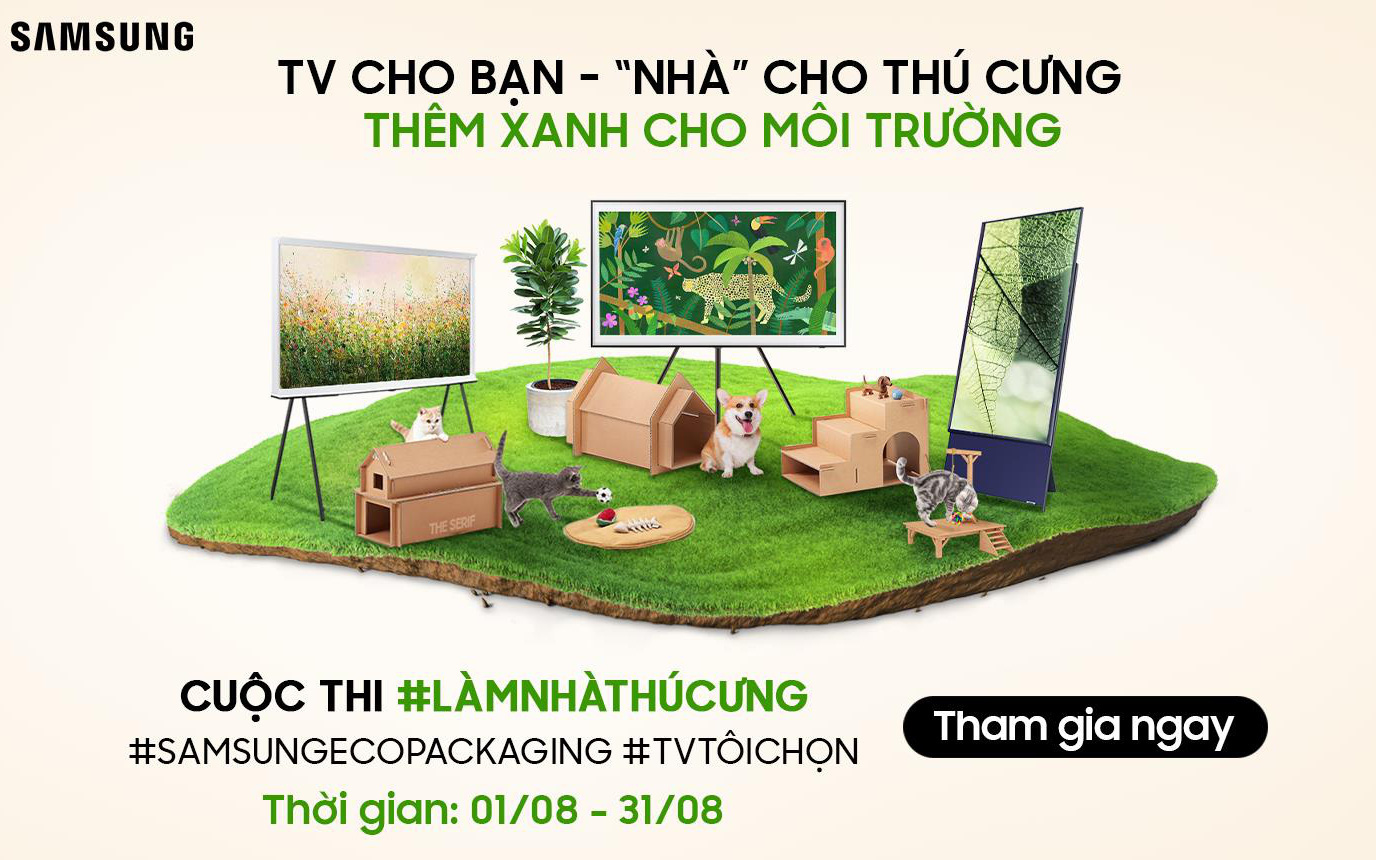 Samsung lan tỏa lối sống xanh với cuộc thi &quot;Làm Nhà Thú Cưng&quot; từ bao bì sinh thái