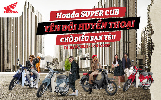 Chở điều bạn yêu trên đôi yên huyền thoại, nhận nhiều quà khủng từ Honda Super Cub