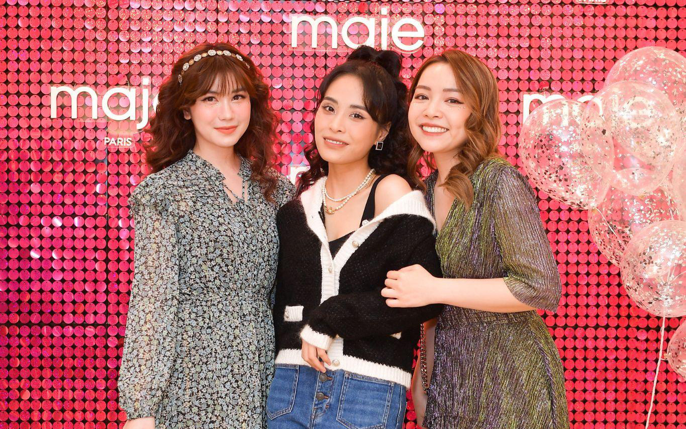 Kiều Anh, Trinh Phạm, Dạ Miêu và An Japan thu hút mọi ánh nhìn trong “bữa tiệc hồng” của thương hiệu Maje