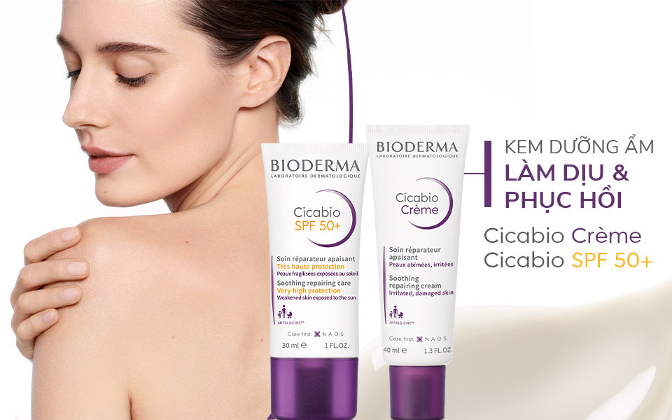 Dưỡng ẩm, làm dịu và phục hồi làn da với dòng sản phẩm Cicabio của BIODERMA