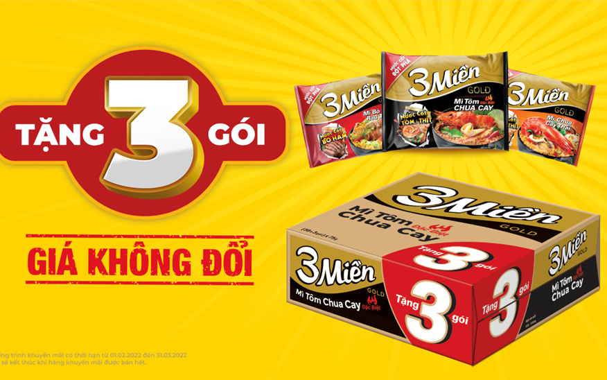Mì 3 Miền nước cốt siêu ngon, siêu &quot;hời&quot; với khuyến mãi khủng