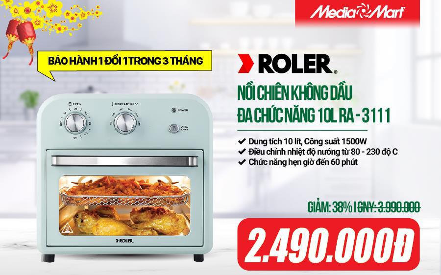 Loạt nồi chiên không dầu đang giảm giá sốc, chị em &quot;chốt đơn&quot; ngay còn kịp trổ tài vào bếp Tết này