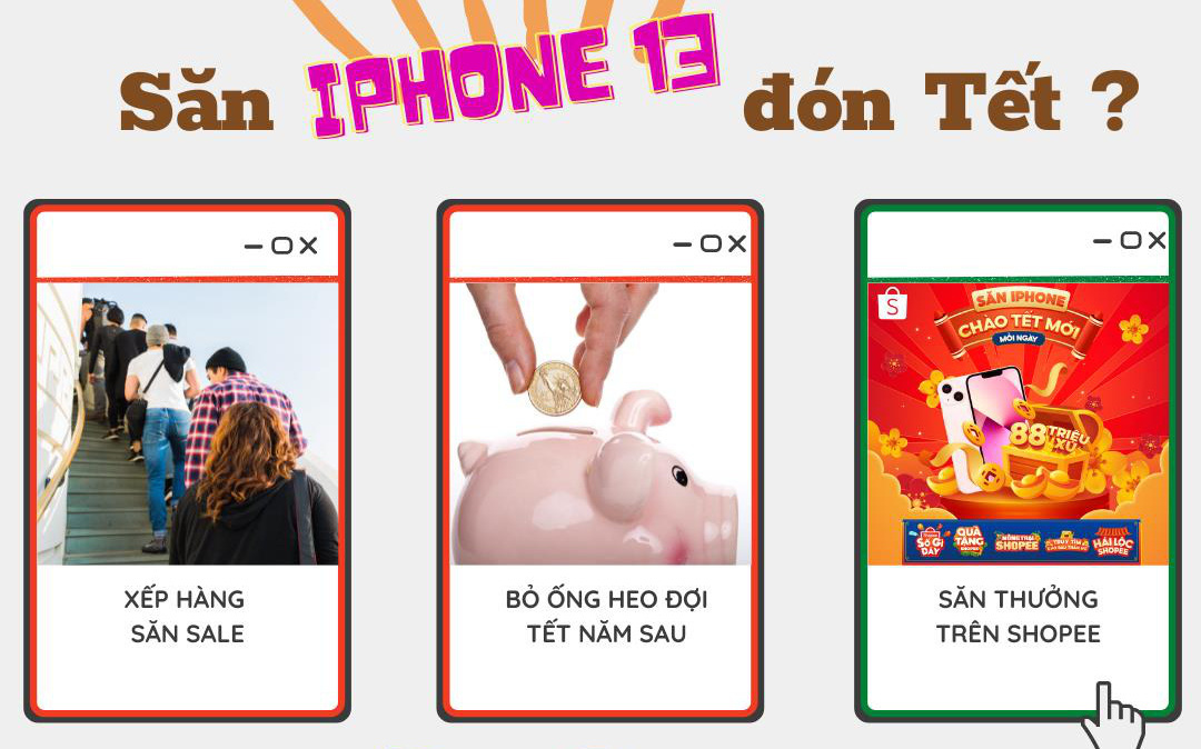 Hội săn iPhone 13 chú ý: Shopee bật mí cách sở hữu dế xịn mà chẳng cần phải thắt lưng buộc bụng hay xếp hàng săn sale