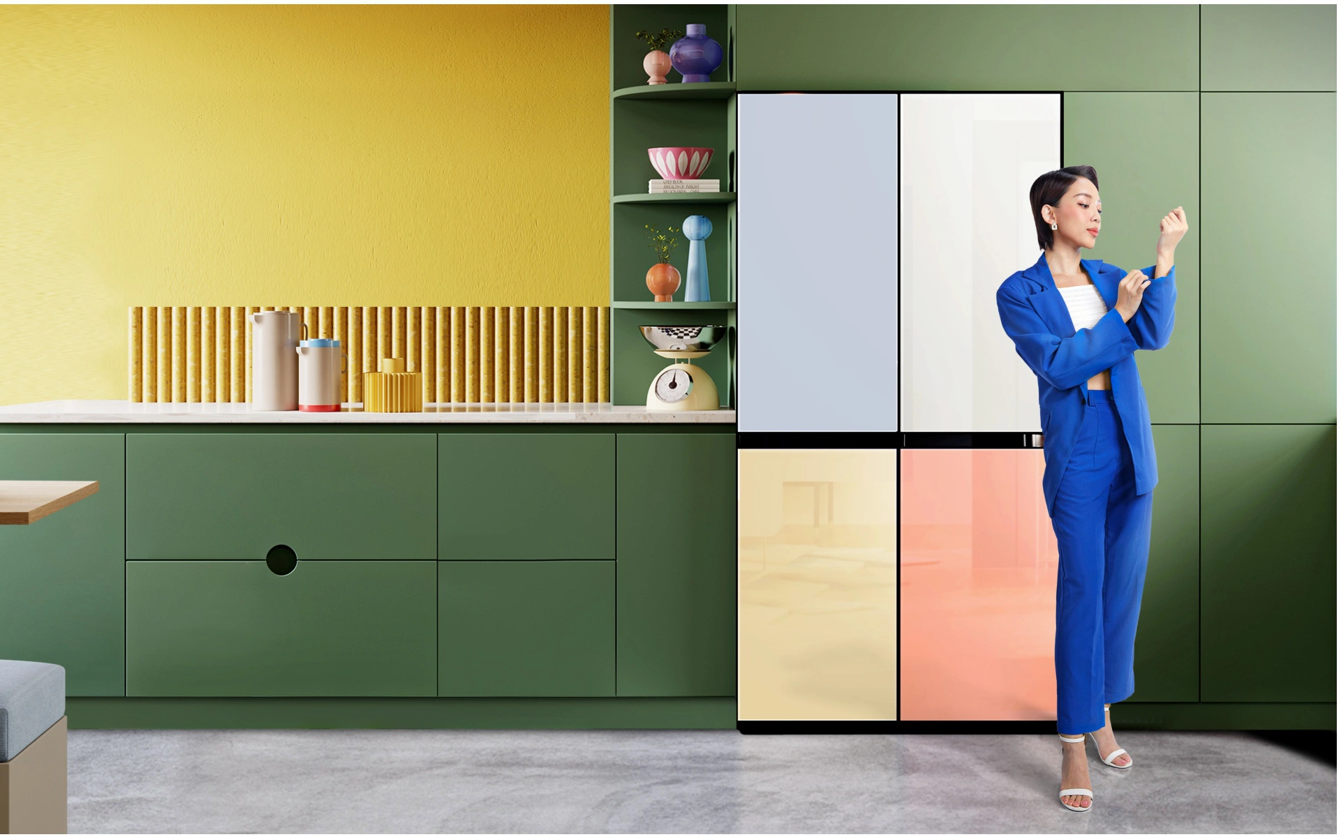 Học lỏm ngay cách sao Việt đổi màu tủ lạnh để decor nhà đẹp, vừa đỉnh lại tôn bật chất riêng