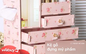 Từ 109k sắm kệ đựng mỹ phẩm bằng gỗ vừa xinh vừa làm sang cả góc làm đẹp