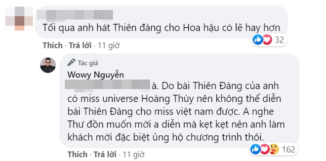 Wowy nhắc đến Hoàng Thùy khi lý giải vì sao không hát Thiên Đàng tại Chung kết Hoa hậu Việt Nam 2020 - Ảnh 2.