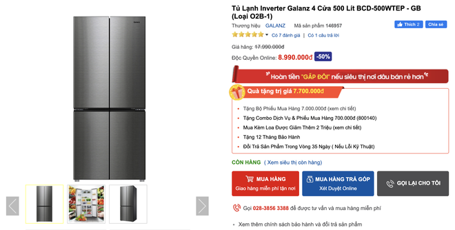 Ít nhất 8 mẫu tủ lạnh đang giảm sâu 50% bạn nên mua lẹ - Ảnh 3.