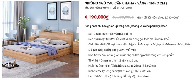 7 mẫu giường ngủ đang được sale mạnh đến 50%, tiết kiệm ngay bạc triệu - Ảnh 3.