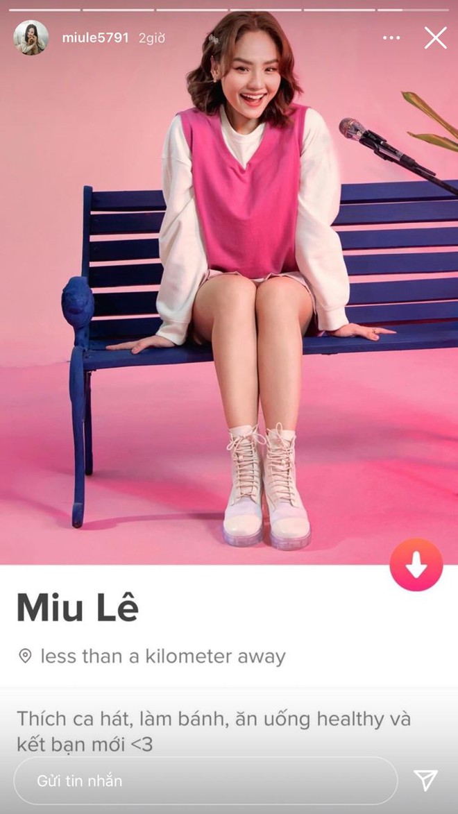 Miu Lê cũng chơi Tinder, nhưng tìm bạn là phụ, ca hát và ăn uống mới là điều quan trọng - Ảnh 1.