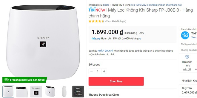 6 máy lọc không khí đang sale tới 70% tội gì không mua - Ảnh 3.