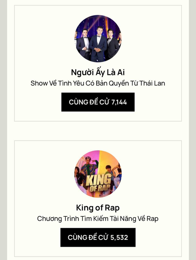 Rap Việt dẫn đầu đề cử TV show của năm tại WeChoice với số phiếu áp đảo, Ký Ức Vui Vẻ bất ngờ vươn lên hạng 2 - Ảnh 3.