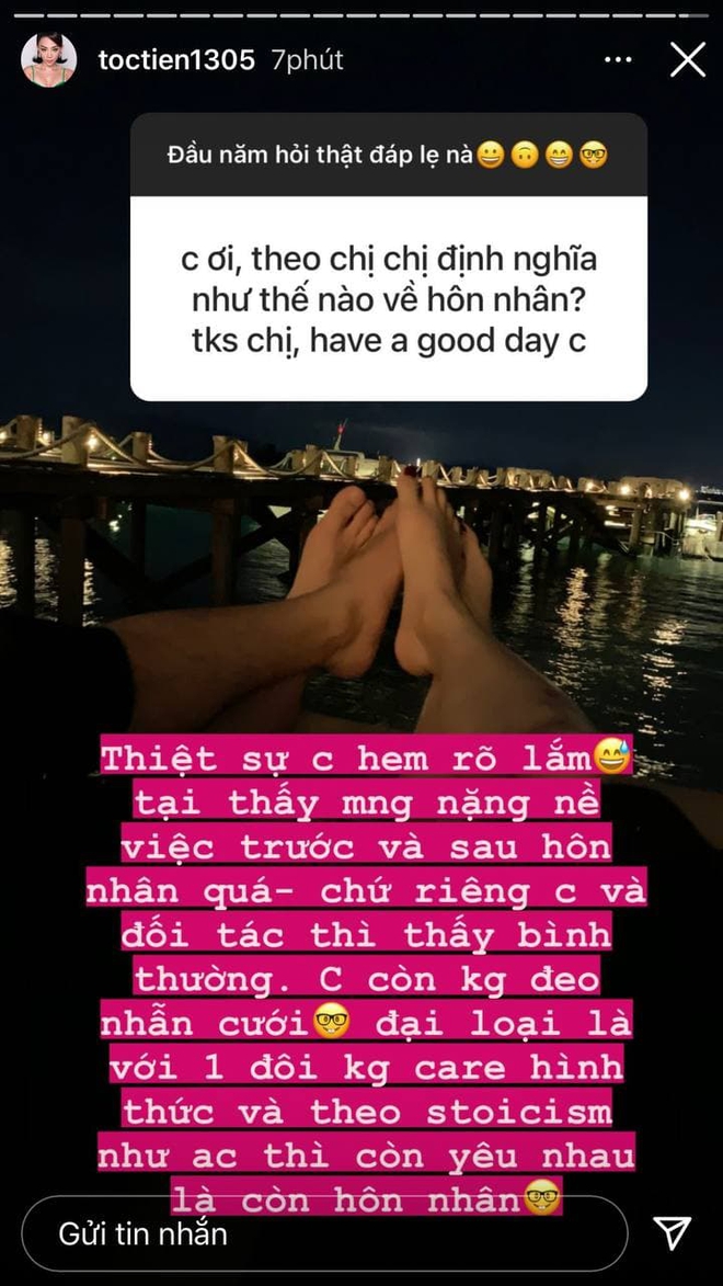Tóc Tiên lần đầu tiết lộ lý do không đeo nhẫn cưới, chuyện ý định sinh con và phân chia tiền bạc gây chú ý lớn - Ảnh 2.