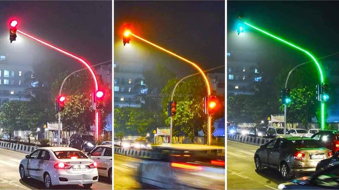 Ấn Độ chơi trội, lắp đặt nguyên hệ thống full LED lên đèn giao thông - Ảnh 2.