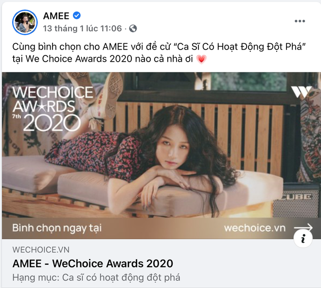 Vbiz rần rần vì WeChoice Awards 2020: Sao Việt đăng đầy newsfeed, fanpage NS Chí Tài chia sẻ đầy xúc động, Binz - Hoà Minzy gấp rút kêu gọi - Ảnh 9.