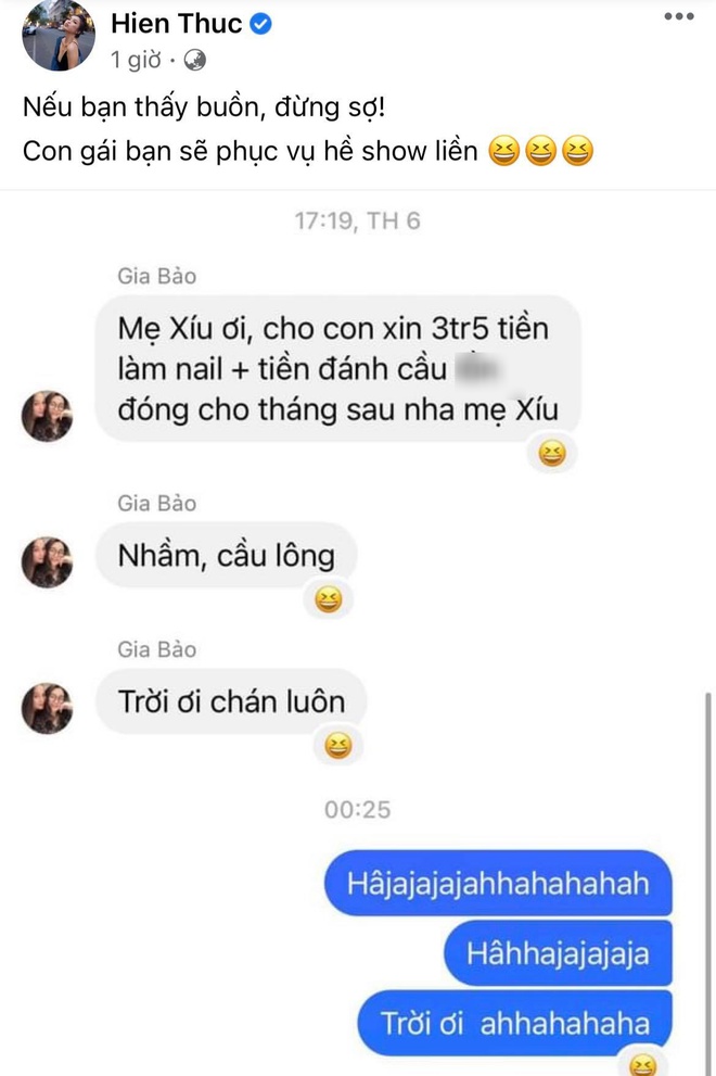 Hiền Thục gây tranh cãi khi công khai tin nhắn con gái viết sai chính tả thành từ tục tĩu trên MXH - Ảnh 2.