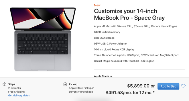Giá bán gây đau thận của MacBook Pro 2021: Bản full option có thể lên đến 140 triệu đồng? - Ảnh 3.