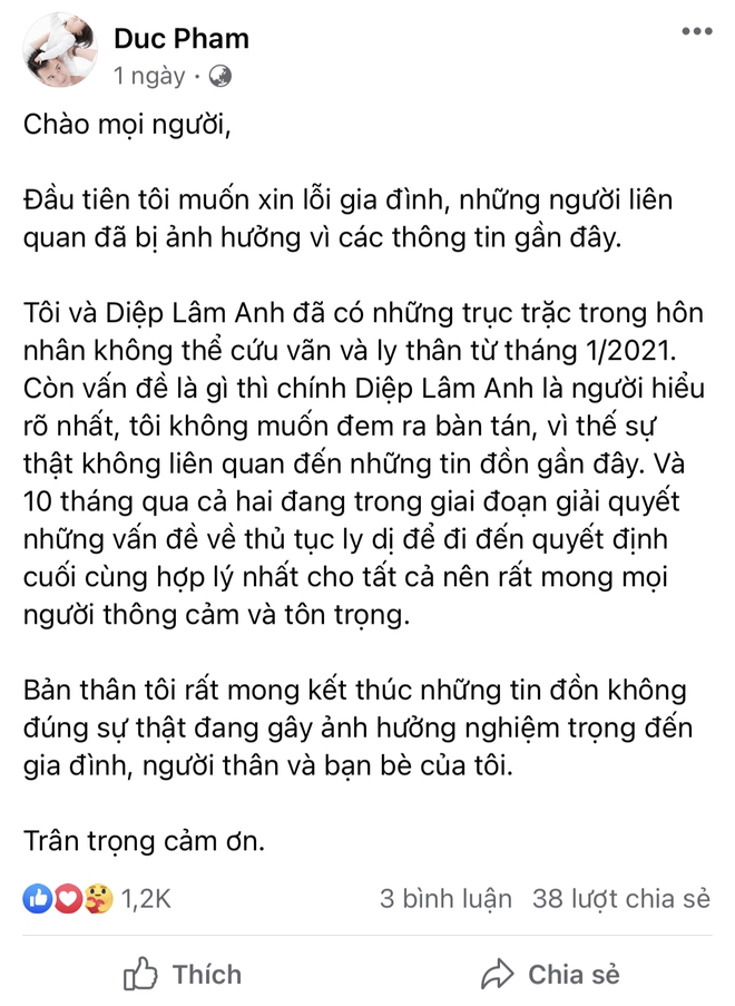 Ông xã đại gia của Diệp Lâm Anh có động thái ra sao giữa lúc mẹ đích thân lên tiếng phân trần vụ ly thân? - Ảnh 2.