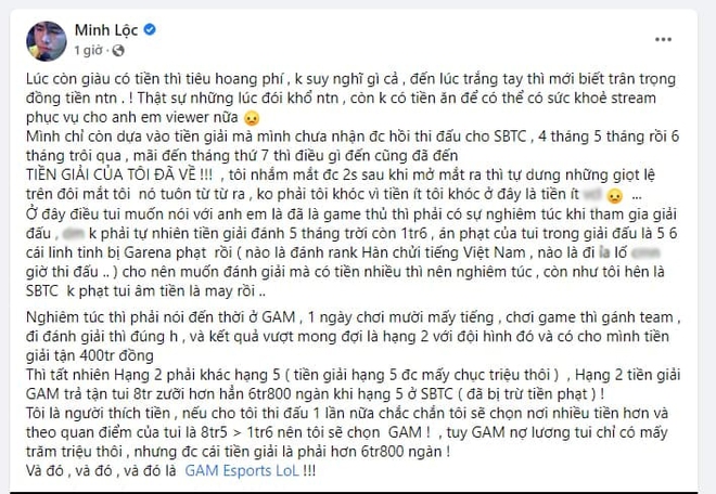 Zeros nói đạo lý về tiền bạc, không quên đá xéo chuyện lùm xùm ở GAM Esports? - Ảnh 1.