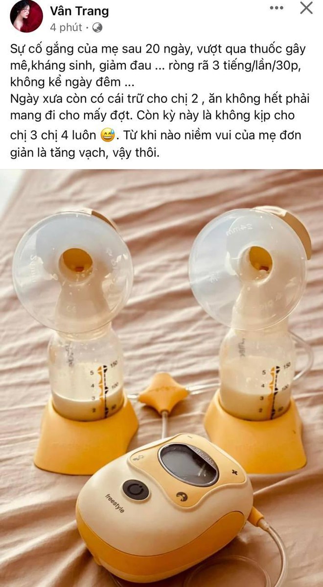 Vân Trang tiết lộ giới tính nhóc tỳ song sinh, xúc động nỗi niềm của mẹ bỉm khi làm 1 việc quan trọng! - Ảnh 3.