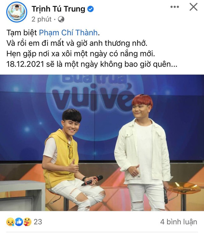 Ca sĩ Phạm Chí Thành qua đời, hưởng dương 25 tuổi - Ảnh 2.