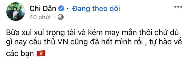 Sao Vbiz đồng loạt lên tiếng về tuyển Việt Nam sau trận thua trước Thái Lan: Chi Dân - Khắc Việt chung 1 quan điểm! - Ảnh 3.