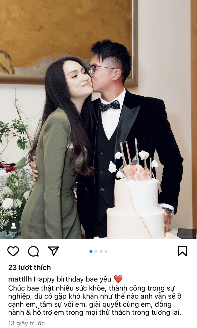 HOT: Matt Liu hôn má ngọt lịm và gửi lời siêu tình tứ mừng sinh nhật Hương Giang, hôn lễ đến gần lắm rồi! - Ảnh 2.