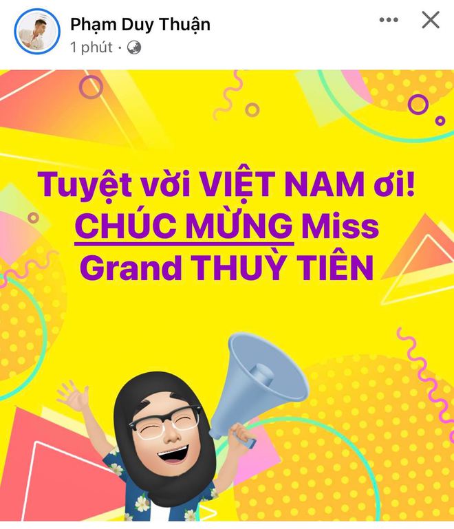 Quốc Trường, Phương Khánh và dàn sao Việt vỡ oà trước chiến thắng mỹ mãn của Tân Miss Grand Thuỳ Tiên - Ảnh 6.