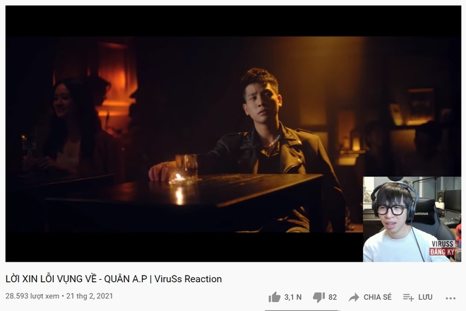 ViruSs reaction Lời Xin Lỗi Vụng Về: Khen bài hát hợp giọng Quân A.P nhưng có vài điểm chưa hài lòng, không bằng Bông Hoa Đẹp Nhất? - Ảnh 3.