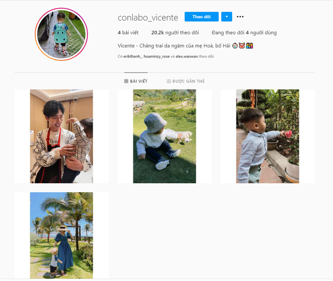 Instagram con trai Hoà Minzy chỉ follow 4 người, có cả Erik và Đức Phúc nhưng nhân vật đặc biệt này thì lại bị quên lãng - Ảnh 2.