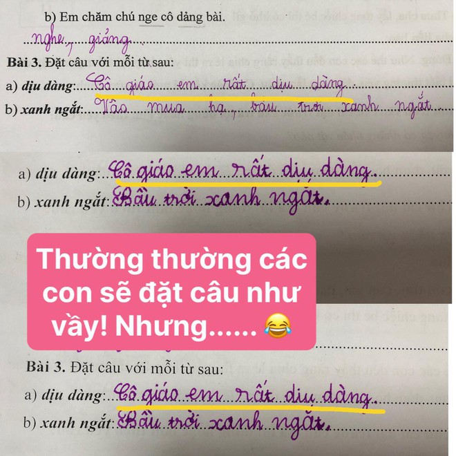 Học trò lớp 1 trổ tài làm bài tập tiếng Việt siêu lầy, đến giáo viên cũng phải thốt lên: Cười tắc thở mất! Đi dạy như tấu hài - Ảnh 4.