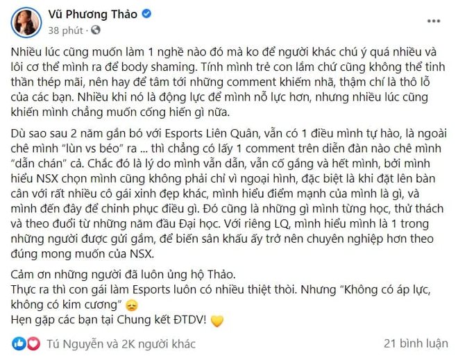 MC Phương Thảo viết tâm thư vì bị body shaming, fan đồng loạt lên tiếng: Xinh thế này vẫn chê được thì chịu! - Ảnh 1.