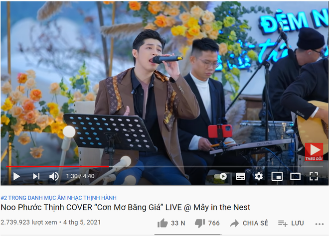 Ra MV thì khá chật vật nhưng Noo Phước Thịnh mà hát live là 1 lèo nắm 3 vị trí trên top trending luôn! - Ảnh 1.