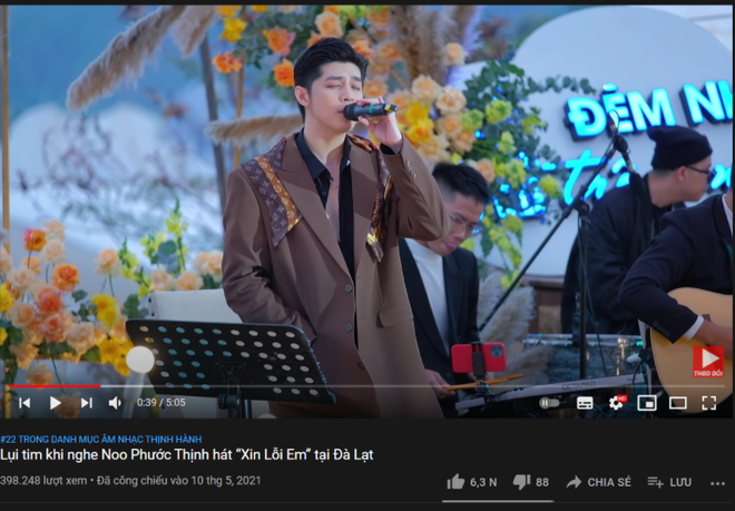 Ra MV thì khá chật vật nhưng Noo Phước Thịnh mà hát live là 1 lèo nắm 3 vị trí trên top trending luôn! - Ảnh 3.