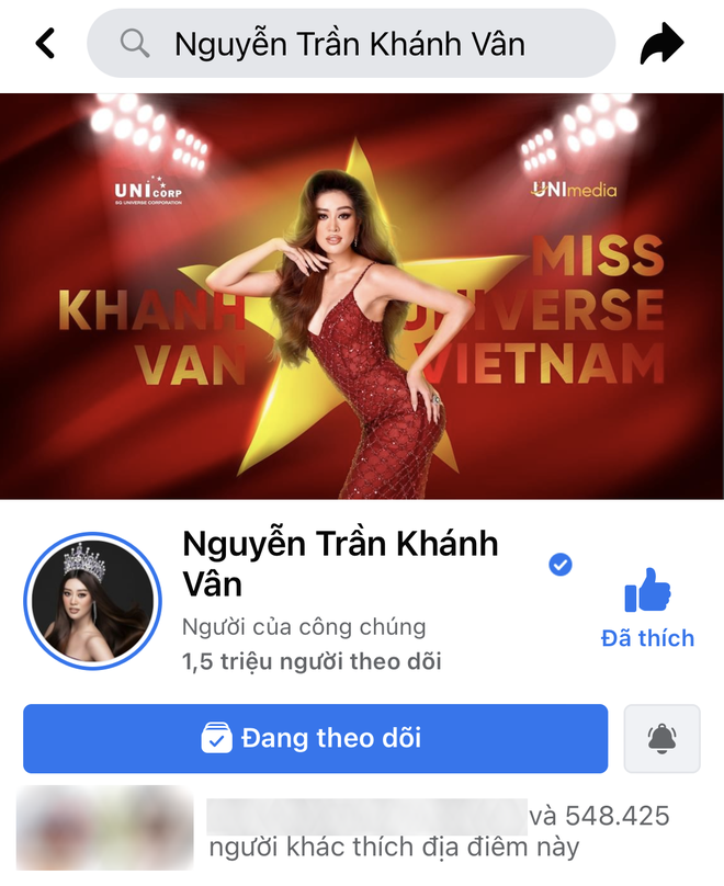 Fanpage Khánh Vân chính thức cán mốc 1,5 triệu người theo dõi sau 12 ngày chinh chiến tại Miss Universe! - Ảnh 1.