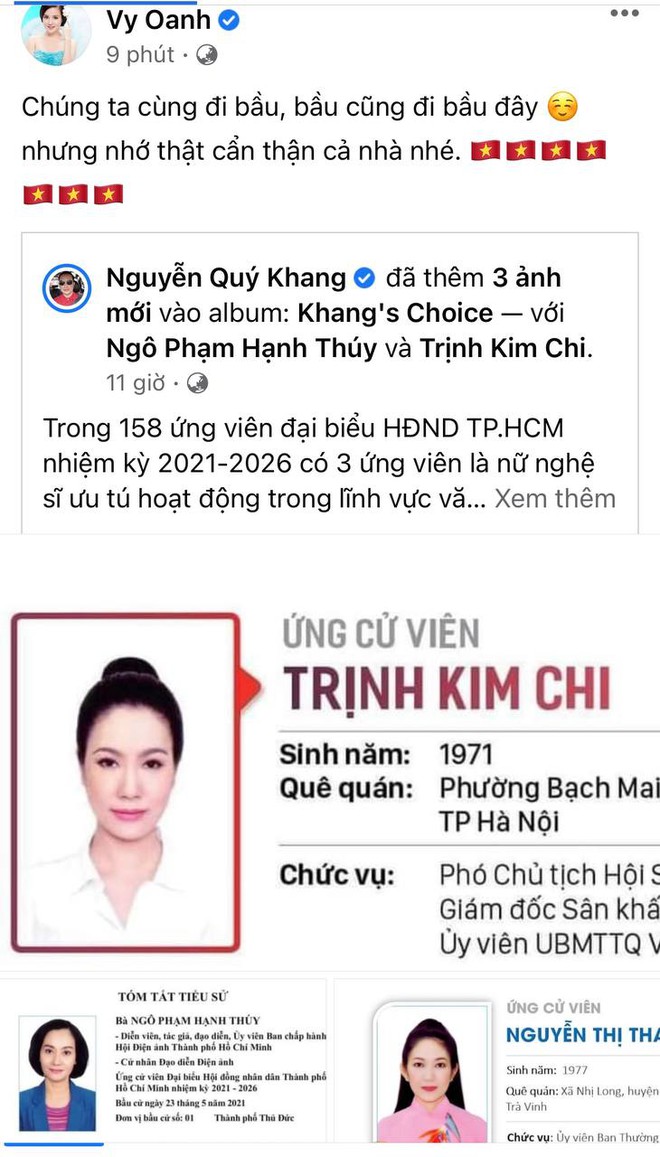 Sao Việt nô nức đi bầu cử: Tiểu Vy, Huyền My dậy sớm cùng dàn hậu bỏ phiếu, Khánh Vân từ Mỹ cũng hào hứng hưởng ứng - Ảnh 12.