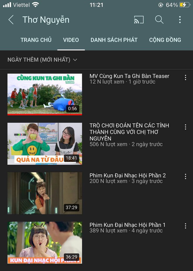 Kênh YouTube Thơ Nguyễn bất ngờ sụt giảm lượt xem nghiêm trọng, ý định tơ tưởng lấy nút Kim cương có lẽ còn lâu mới được! - Ảnh 2.