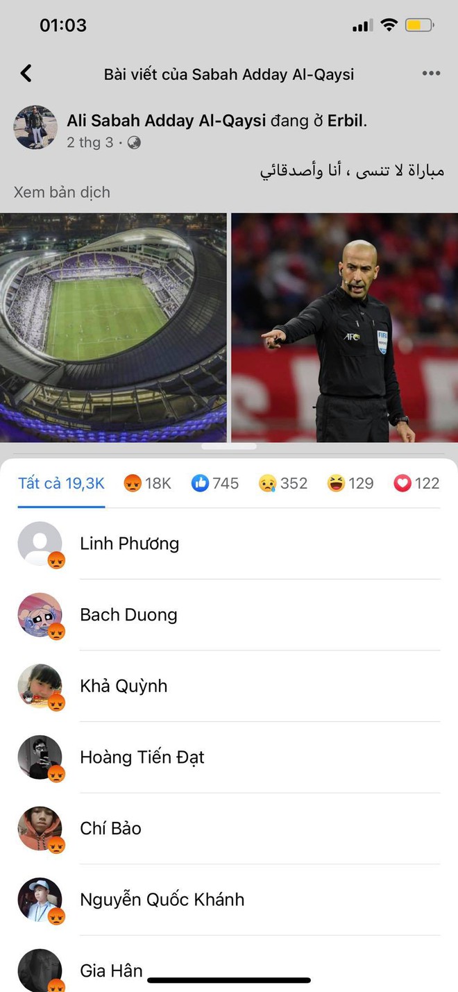 Đội tuyển Việt Nam thua quá nhanh trước UAE, Facebook trọng tài chính bị cộng đồng mạng thả phẫn nộ tăng theo từng giây! - Ảnh 6.
